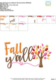 Fall Y'all Embroidery Design