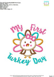 My First Turkey Day Applique Design
