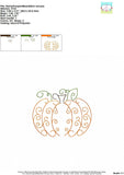 Swirl Pumpkin, Bean Stitch, Embroidery Design