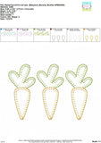 Easter Carrot Trio Blanket Stitch Applique Design