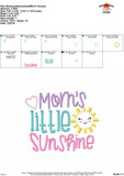 Mom's Little Sunshine Blanket Stitch  Applique Design