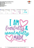 I am Fearfully and Wonderfully Made Applique Design