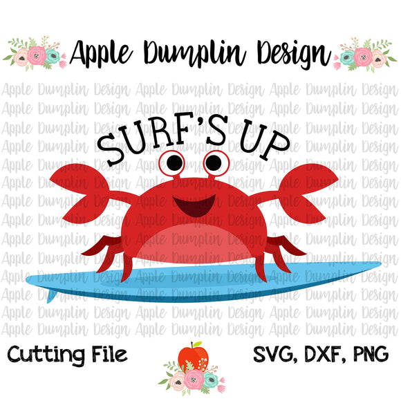 Surf's Up Crab SVG