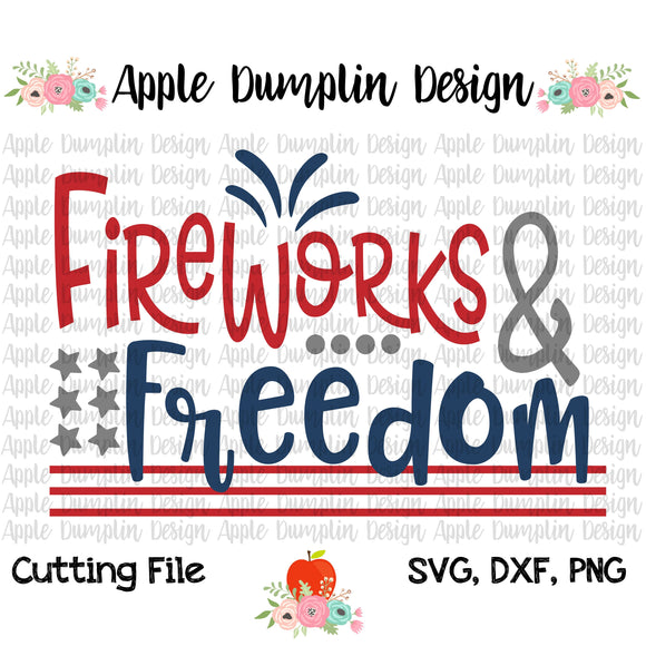 Fireworks and Freedom SVG