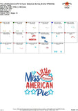 Little Miss American Pie Applique Design