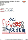 Fireworks and Freedom Embroidery Design