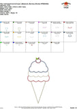 Ice Cream Cone Zigzag Applique Design