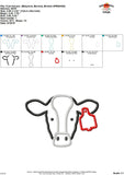 Cow Applique Design