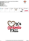 It's Cardinals Y'all Applique Design