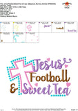 Jesus, Football, and Sweet Tea, Applique Design