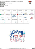 Hooray for the USA Embroidery Design