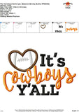 It's Cowboys Y'all Applique Design