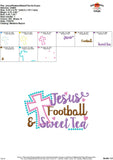 Jesus, Football, and Sweet Tea, Applique Design