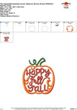 Happy Fall Y'all Pumpkin Applique Design