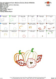 Pumpkin Harvest Swag Applique Design