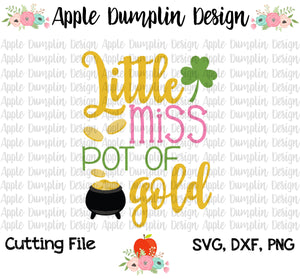 Little Miss Pot of Gold SVG