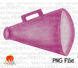 Pink Megaphone Watercolor Printable Design PNG
