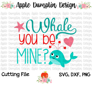 Whale You Be Mine? SVG