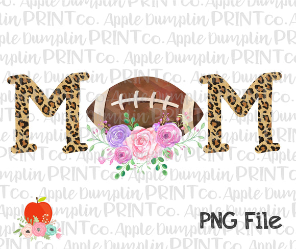 Football MOM Printable Design PNG