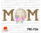 Volleyball MOM Printable Design PNG