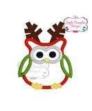 Reindeer Owl Applique Design
