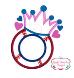 Baseball with Crown Applique Design